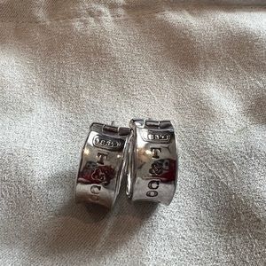 TIFFANY & CO. Vintage 1837 Wide Hoop Sterling Earrings